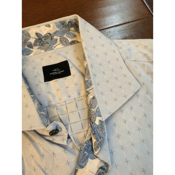 Anthony Mason Custom Other - Men's Long Sleeve Shirt L Bespoke Quality Custom Made Anthony Mason Blue AOP